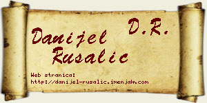 Danijel Rusalić vizit kartica